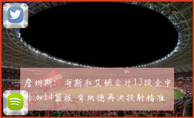 詹姆斯:海斯和艾顿合计13投全中外加14篮板 肯纳德再次投射精准